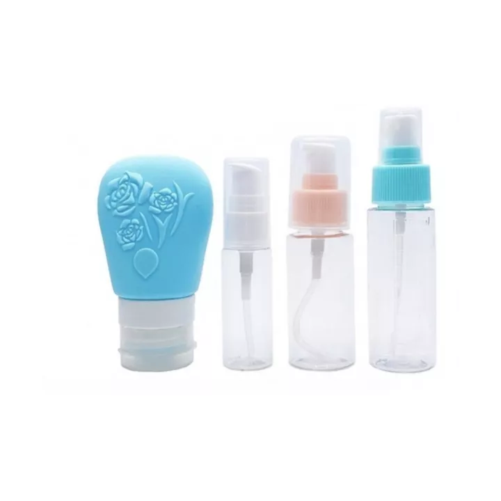 FLACONS DE VOYAGE, 4 BOUTEILLES VIDES RECHARGEABLES