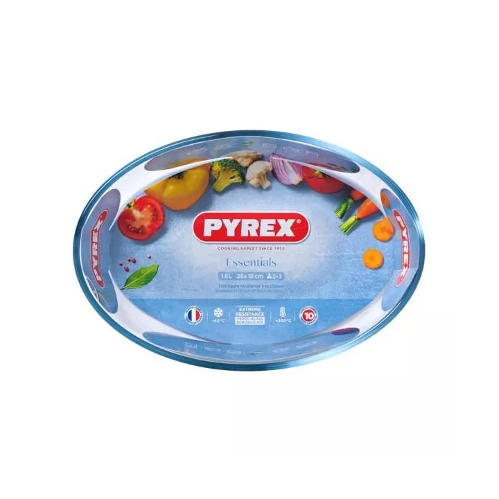 PLAT À FOUR OVALE 26*18CM PYREX
