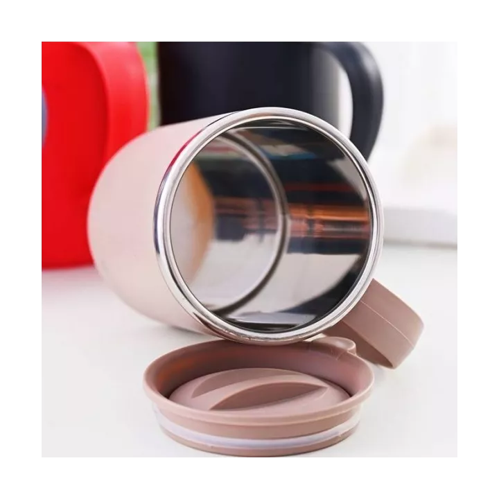 MUG ISOTHERME AVEC COUVERCLE 500ML COULEURS