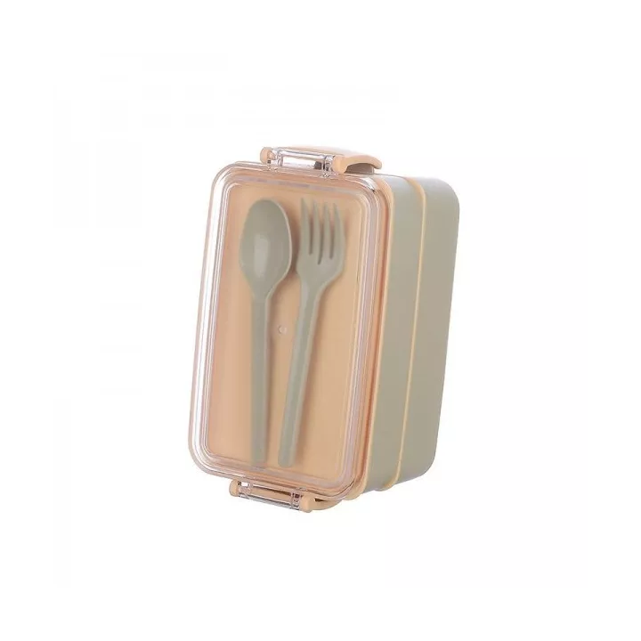 BOITE À REPAS À 2 ÉTAGES AVEC COUVERTS EN PLASTIQUE TITZ