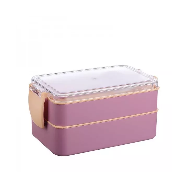 BOITE À REPAS À 2 ÉTAGES AVEC COUVERTS EN PLASTIQUE TITZ