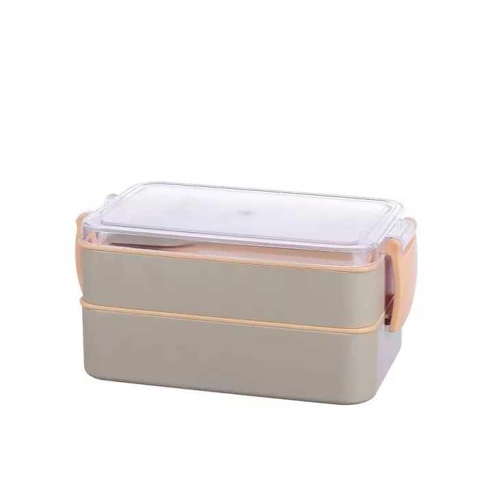 BOITE À REPAS À 2 ÉTAGES AVEC COUVERTS EN PLASTIQUE TITZ