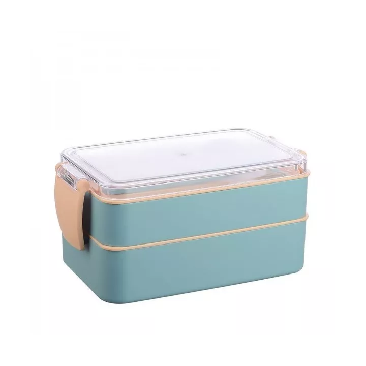 BOITE À REPAS À 2 ÉTAGES AVEC COUVERTS EN PLASTIQUE TITZ
