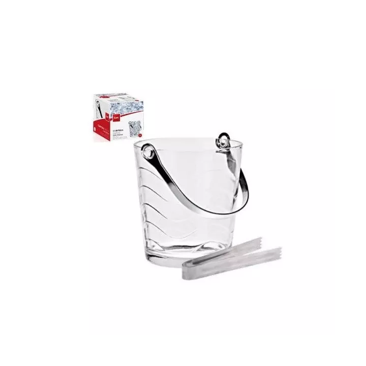 SEAU À GLACE EN VERRE AVEC PINCE COK