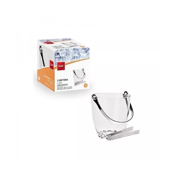 SEAU À GLACE EN VERRE AVEC PINCE COK