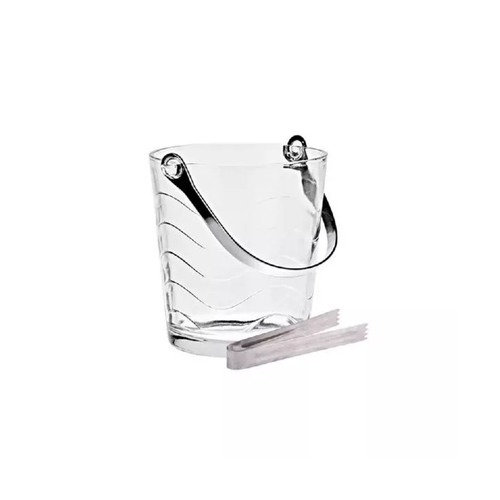 SEAU À GLACE EN VERRE AVEC PINCE COK