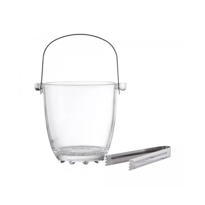 SEAU À GLACE EN VERRE AVEC PINCE COK