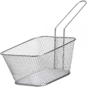 PANIER À FRITES EN ACIER 14X11X7CM ARGENT KINVARA
