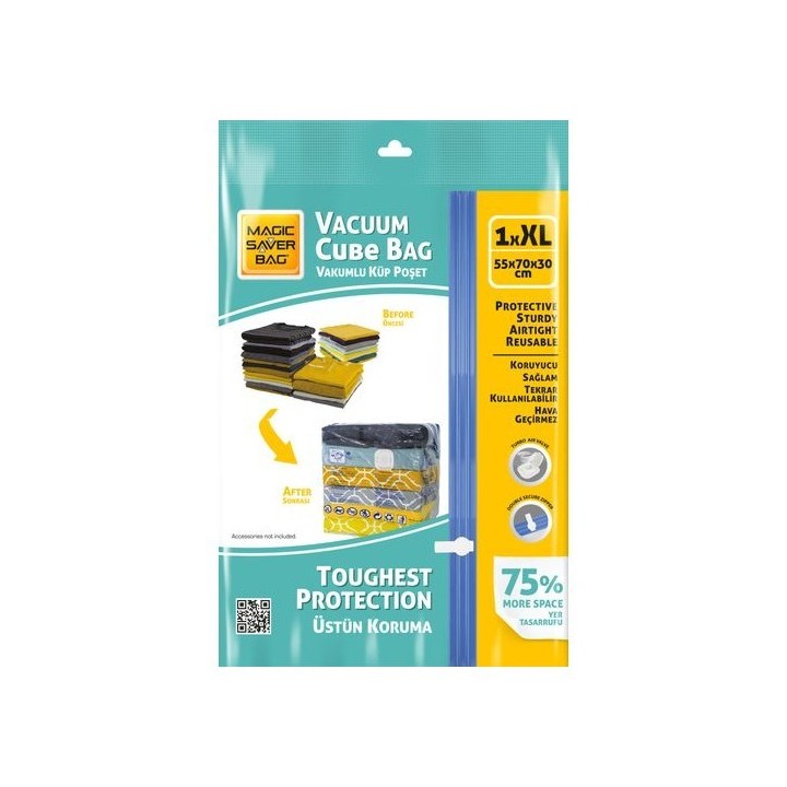 SAC DE RANGEMENT SOUS VIDE TAILLE XL 55X70X30CM MAGIC SAVER BAG