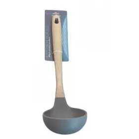 LOUCHE EN SILICONE AVEC MANCHE EN BOIS MING HENG