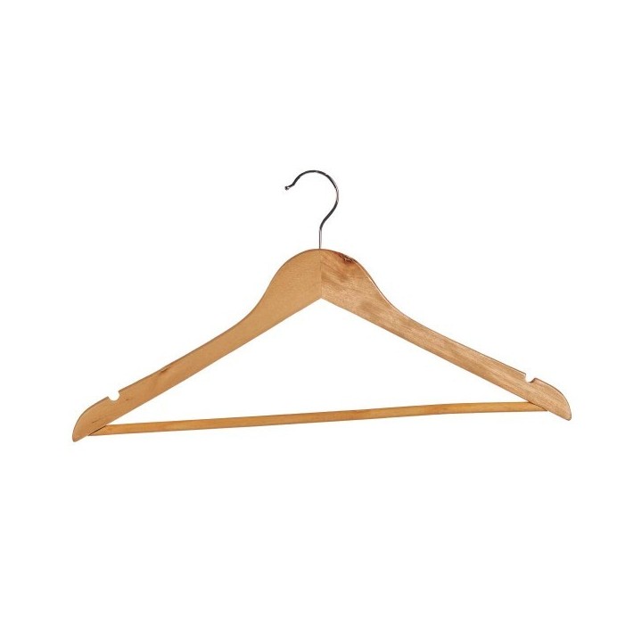 SET DE 3 CINTRES EN BOIS NATUREL (3,5 x 23,5 x 45 CM) KIPIT