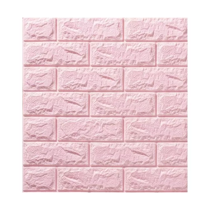 PANNEAU MURAL ADHÉSIF ANTI-HUMIDITÉ 3D 77 * 70 CM ROSE