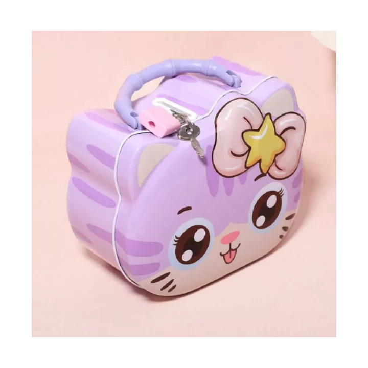 TIRELIRE EN MÉTAL DESIGN DESSIN ANIMÉ 15*11.5*6.9CM COULEURS