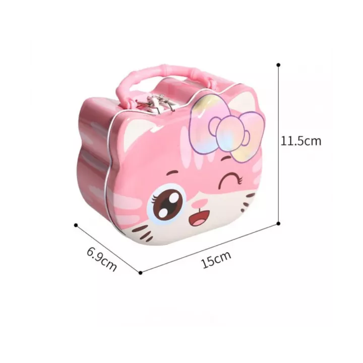 TIRELIRE EN MÉTAL DESIGN DESSIN ANIMÉ 15*11.5*6.9CM COULEURS