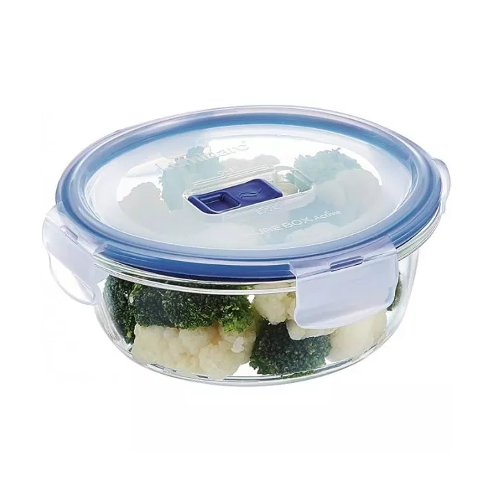 BOÎTE DE CONSERVATION RONDE EN VERRE 67CL AVEC COUVERCLE LUMINARC