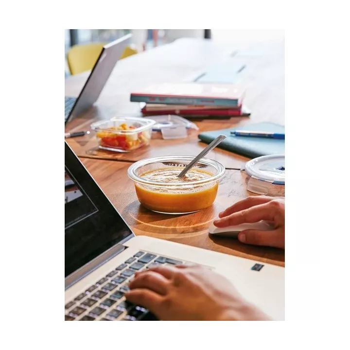 BOÎTE DE CONSERVATION RONDE EN VERRE 67CL AVEC COUVERCLE LUMINARC