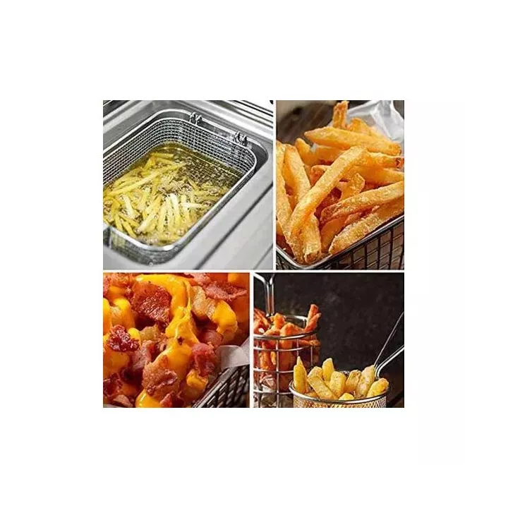 PANIER À FRITES EN ACIER 14X11X7CM COULEURS