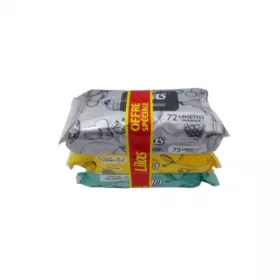 LOT DE 3 PAQUETS DE 72 LINGETTES BÉBÉ ULTRA DOUCE LILAS
