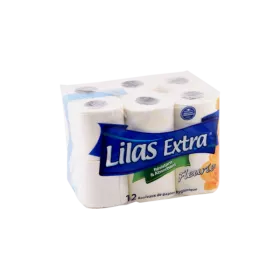 LOT DE 12 ROULEAUX PAPIER HYGIÉNIQUE LILAS
