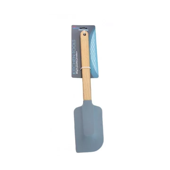 SPATULE SILICONE AVEC MANCHE EN BOIS MING HENG