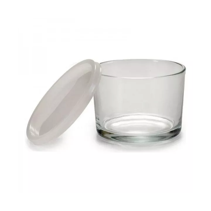 LOT DE 3 POTS 200 ML TRANSPARENT AVEC COUVERCLE EN PLASTIQUE VIVALTO