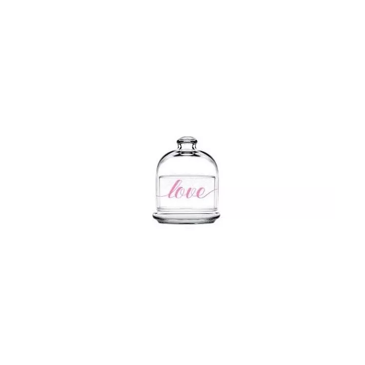 CLOCHE AVEC COUVERCLE EN VERRE LOVE 76MM PASABAHCE