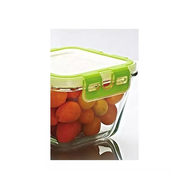 BOÎTE DE CONSERVATION CARRÉ EN VERRE 290CL AVEC COUVERCLE PASABAHCE