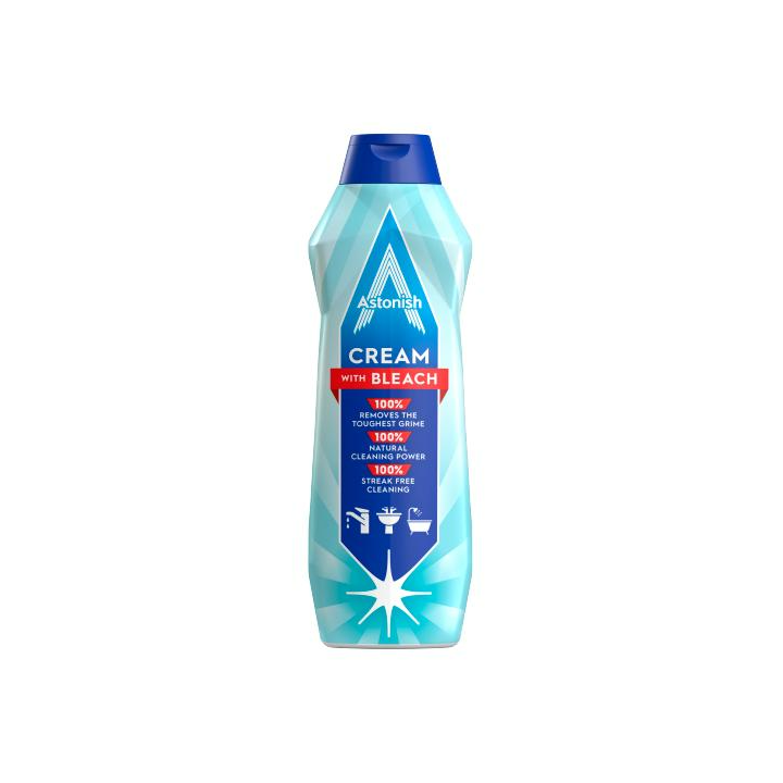CRÈME NETTOYANTE AVEC EAU DE JAVEL POUR SALLE DE BAIN 500 ML ASTONISH CRÈME NETTOYANTE AVEC EAU DE JAVEL POUR SALLE DE BAIN 500 ML ASTONISH