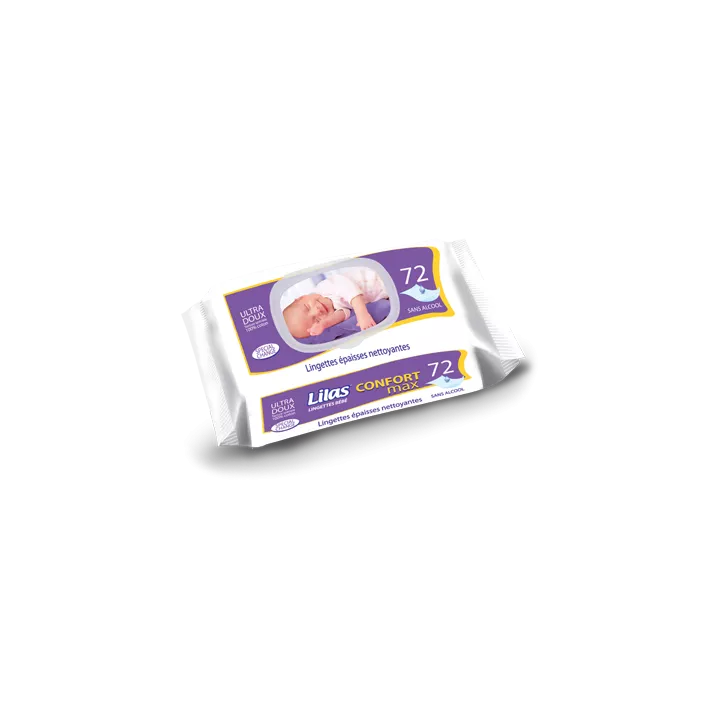 PAQUET DE 72 LINGETTES BÉBÉ CONFORT MAX LILAS