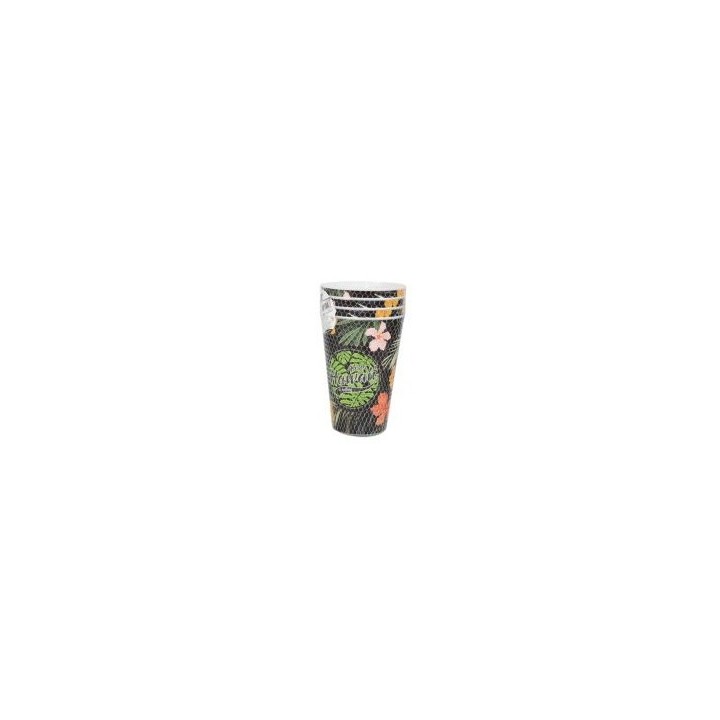 LOT DE 4 VERRES EN PLASTIQUE 400ML MOTIF TITIZ