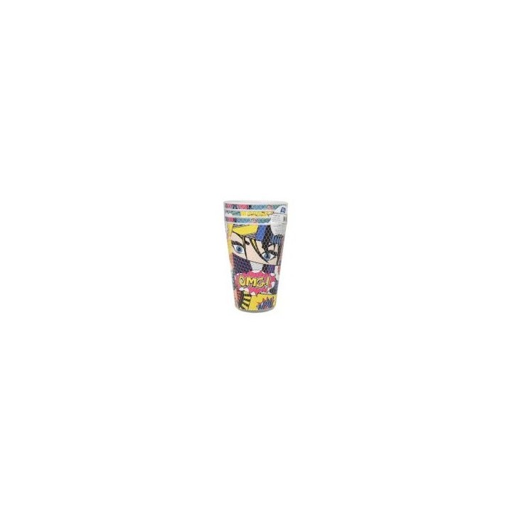 LOT DE 4 VERRES EN PLASTIQUE 400ML MOTIF TITIZ