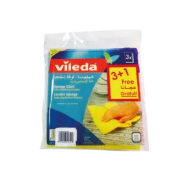 LOT DE 3 LAVETTES ÉPONGE AVEC 1 GRATUITE VILEDA LOT DE 3 LAVETTES ÉPONGE AVEC 1 GRATUITE VILEDA