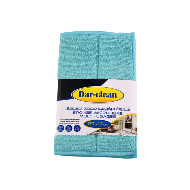 LAVETTE EN MICROFIBRE MULTI USAGE 23*17CM DAR CLEAN