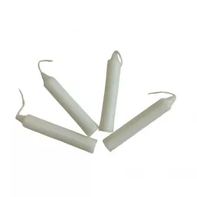 LOT DE 4 BOUGIE BÂTON H 9CM BLANC LOT DE 4 BOUGIE BÂTON H 9CM BLANC