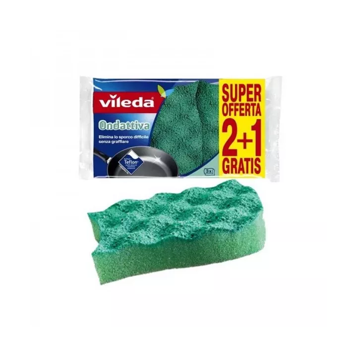 LOT DE 3 EPONGES PURE ACTIVE VILEDA