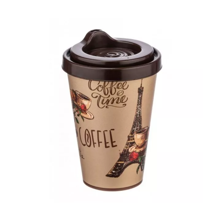 VERRE EN PLASTIQUE AVEC COUVERCLE BEE HOME