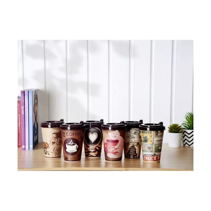 VERRE EN PLASTIQUE AVEC COUVERCLE BEE HOME