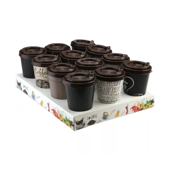 VERRE EN PLASTIQUE AVEC COUVERCLE BEE HOME