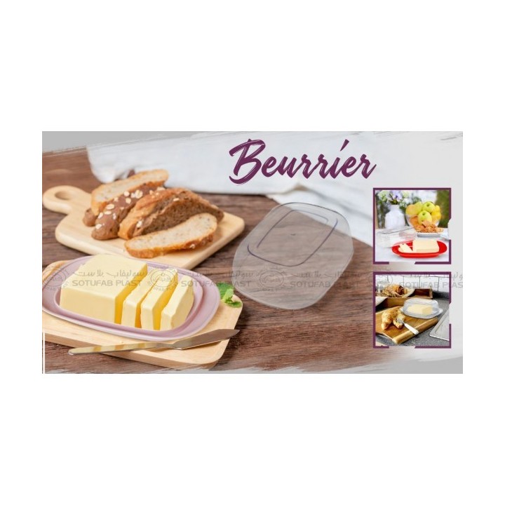 BEURRIER AVEC COUVERCLE TRANSPARENT SOTUFAB PLAST