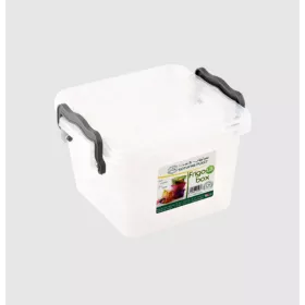 BOITE DE RANGEMENT FRIGO BOX CARRE 1.2L BLANC TRANSPARENT
