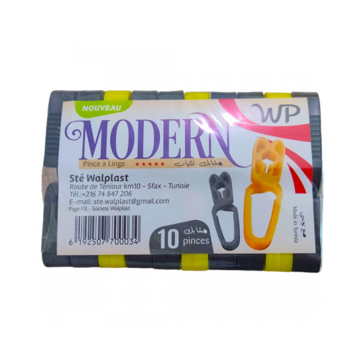 LOT DE 10 PINCES À LINGE MODERN