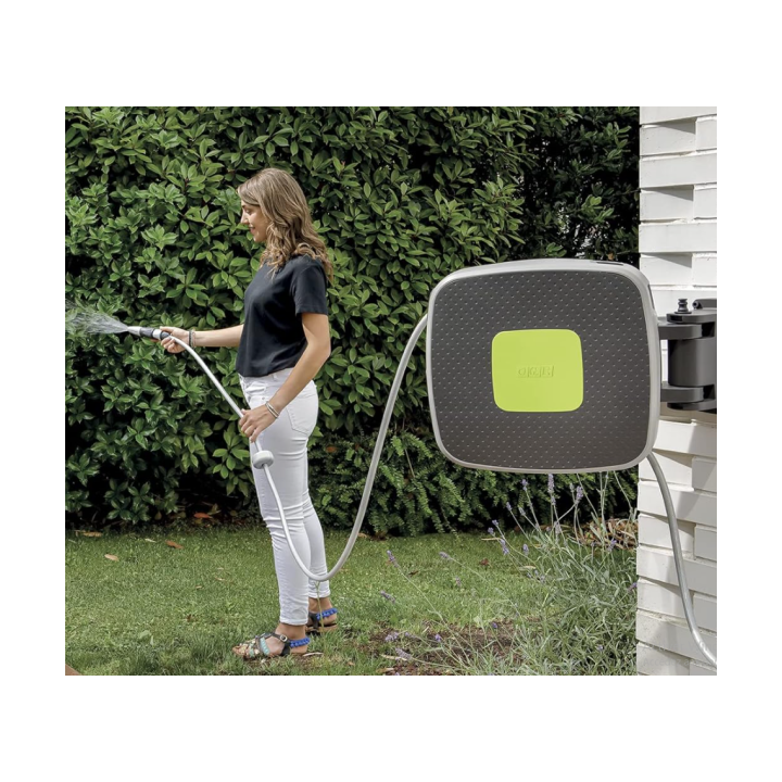 ENROULEUR AVEC TUYAU 35M AUTO REWALL GFGARDEN