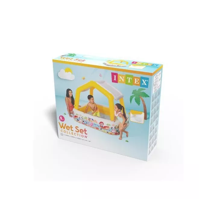 PISCINE GONFLABLE AVEC PARE-SOLEIL 157*157*122CM INTEX