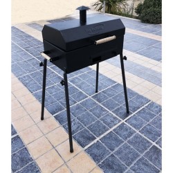 BARBECUE À CHARBON AVEC TIROIR EN NOIR BARBECUE À CHARBON AVEC TIROIR EN NOIR