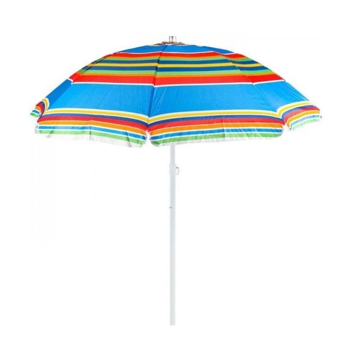PARASOL DE PLAGE À RAYURES Ø2.20M TISSU ISOLANT