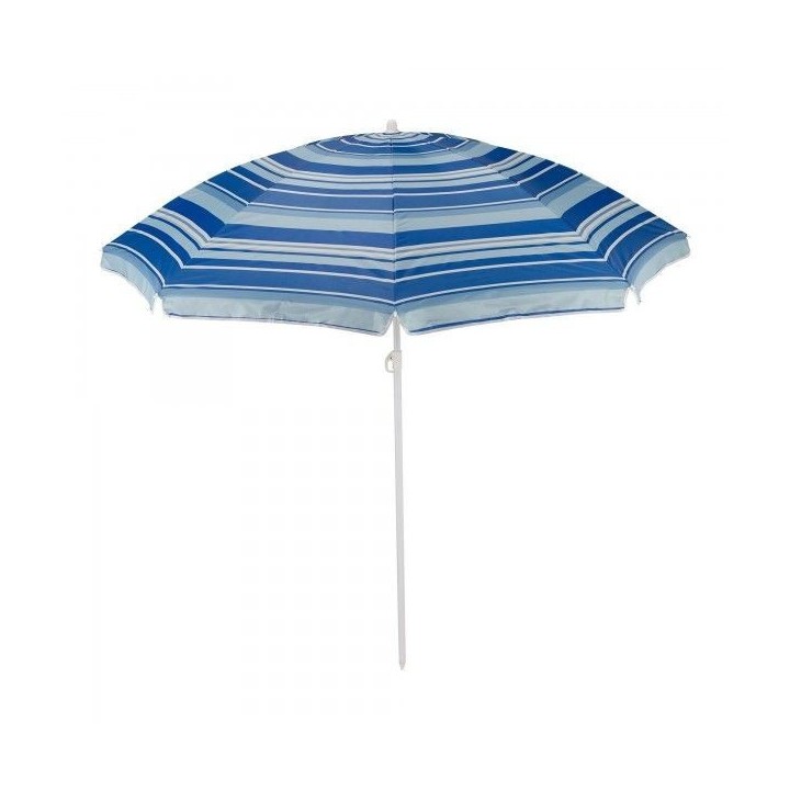 PARASOL DE PLAGE À RAYURES Ø2.20M TISSU ISOLANT