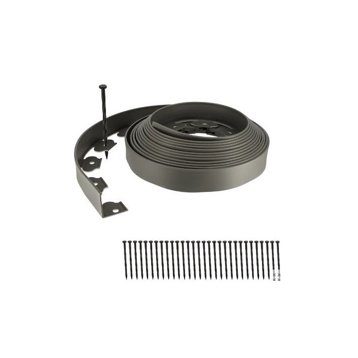 BORDURE DE GAZON FLEXIBLE 5CM*10M AVEC 30 PIQUETS HOTECHE