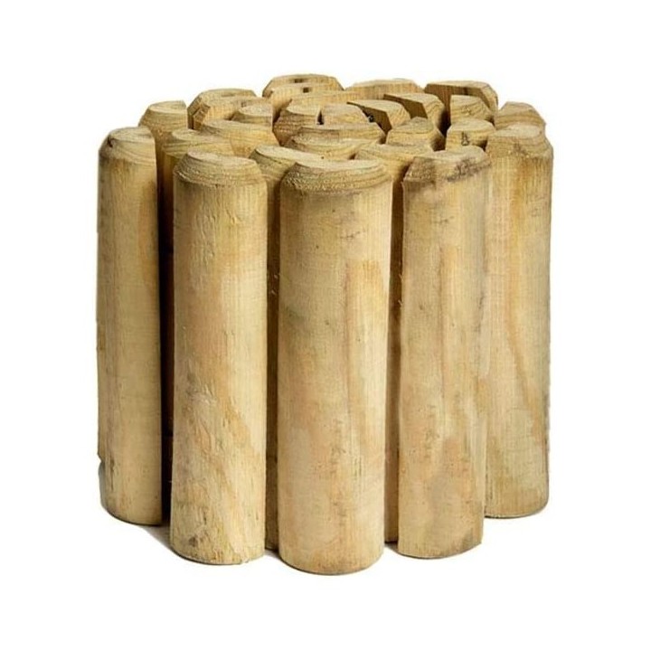 BORDURE EN BOIS DIAMÈTRE 5x20x200 CM