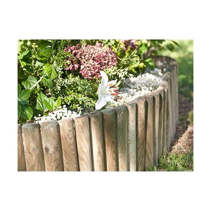 BORDURE EN BOIS DIAMÈTRE 5x20x200 CM
