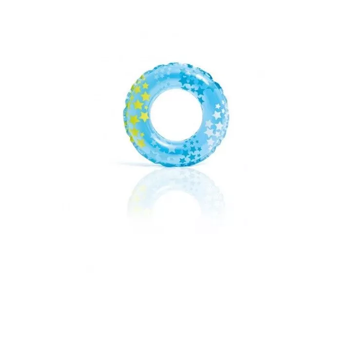 KIT PISCINE+BOUÉE+BALLON GONFLABLE DESIGN ÉTOILES 122x25 CM INTEX
